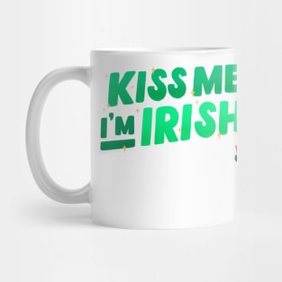 Kiss me I'm Irish Woman in Irish costume with Pot of Gold Mug